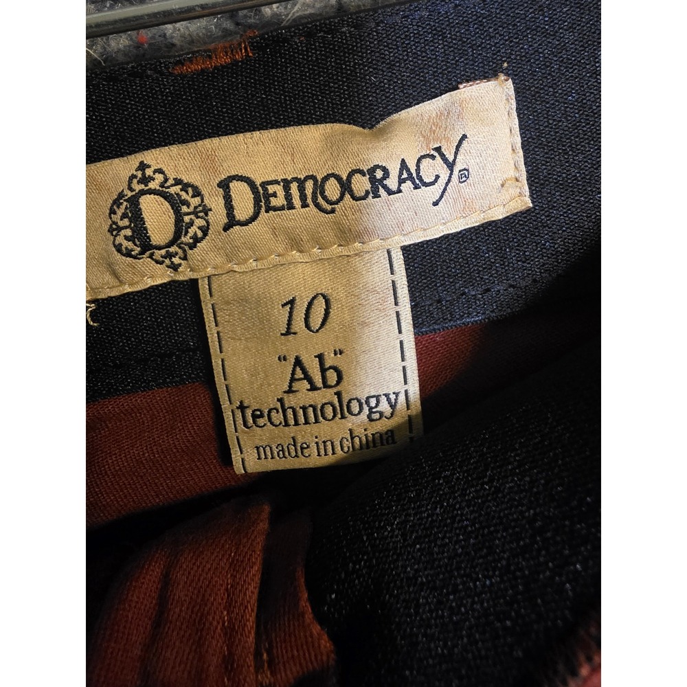 926 Democracy Ab Technology Rust Brn Fringe Hem Ankle Pants BN210E8X2 Womens 10 - Picture 2 of 6